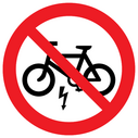 No e-bikes symbol only Text: 